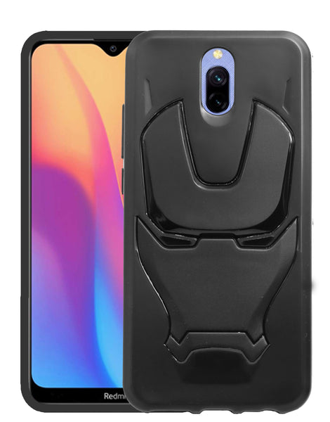 VAKIBO 3D IronMan Mask Avengers Edition Soft Flexible Silicon TPU Back Cover Case For Mi Redmi 8A Dual